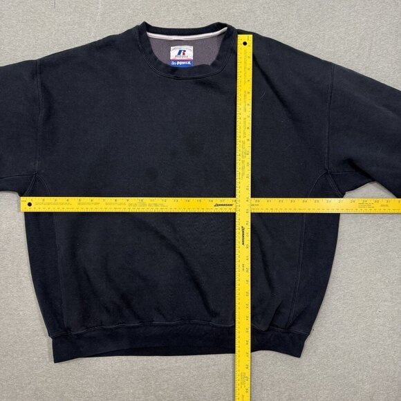 Vintage Russell Athletic Black Blank Sweatshirt Dri-Power Men’s XXL 90s Y2K - Picture 3 of 5